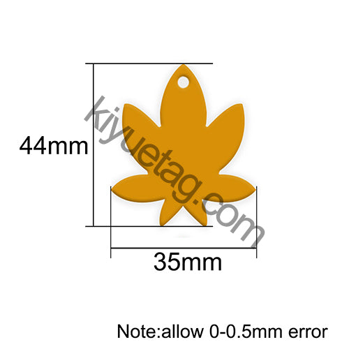 100Pcs/Set Maple Leaf Dog ID Tags Aluminum Pendant