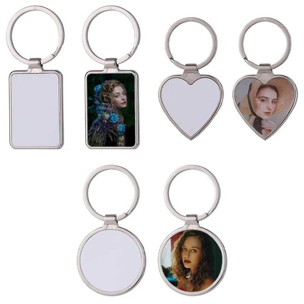 Wholesale 100 50 20PCS Sublimation Blanks Tag Metal Heart DIY Dog Tag For Christmas Keychain
