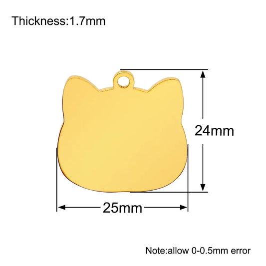 100 Pcs High Quality Stainless Steel ID Blank Dog Tags Necklace Cat Pendant Jewelry Mirror PolishTags Pet Collar Accessories