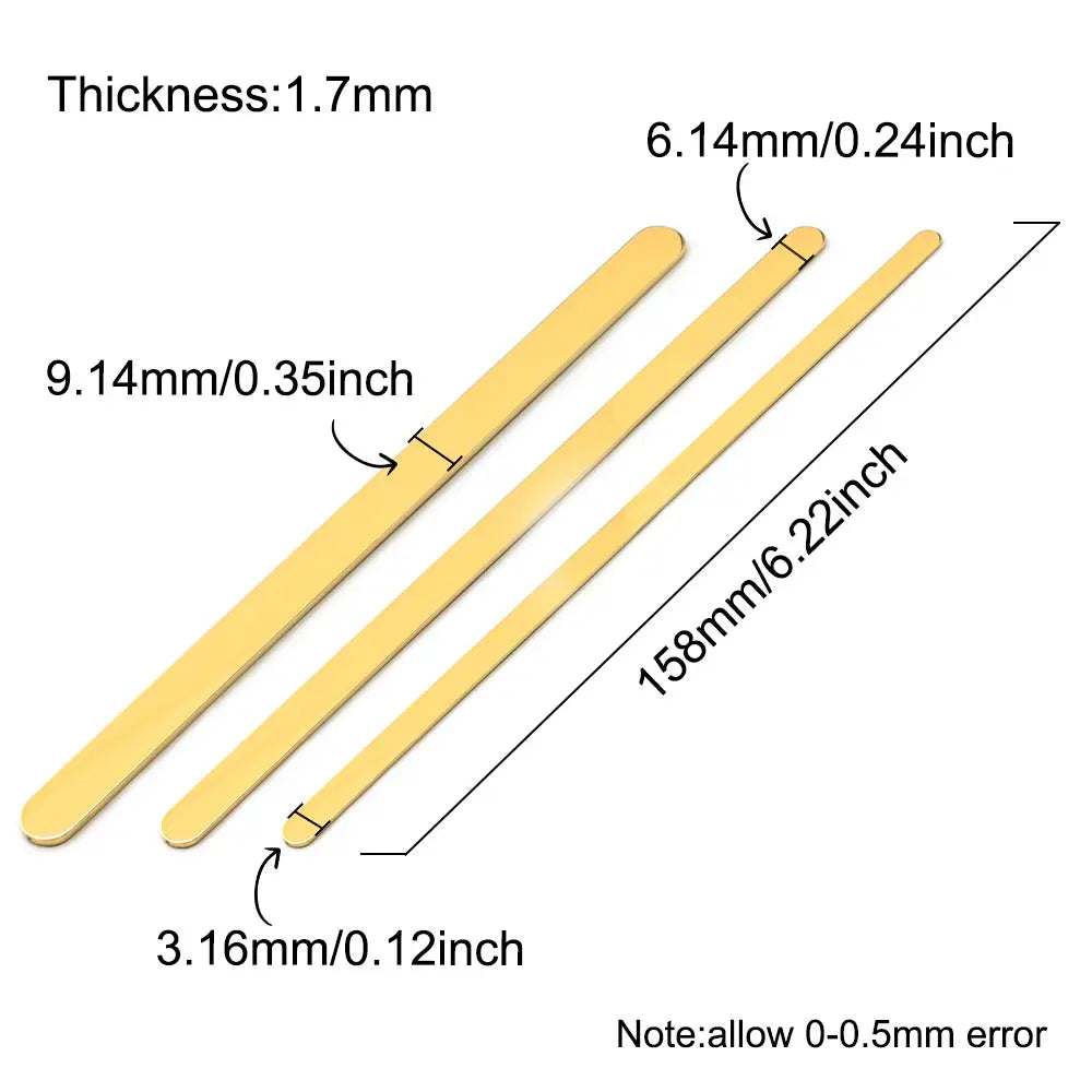 Wholesale 100Pcs 3/6/9mm 160mm Open Cuff Bangle Mirror Polishe Stainless Steel Rectangle CustomizedStrips Name ID Tag Accessorie