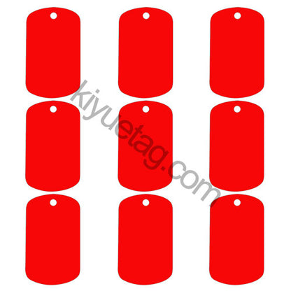 100Pcs/Set Military Dog Tags Aluminum Pendant