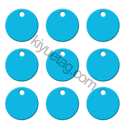 Wholesale 100 Pcs Aluminum Nameplate Tag Round Dog ID Tags Keychains Logo Personalized Pendant