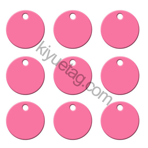 Wholesale 100 Pcs Aluminum Nameplate Tag Round Dog ID Tags Keychains Logo Personalized Pendant