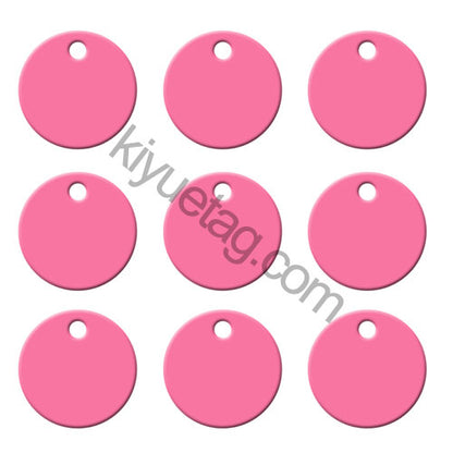 Wholesale 100 Pcs Aluminum Nameplate Tag Round Dog ID Tags Keychains Logo Personalized Pendant