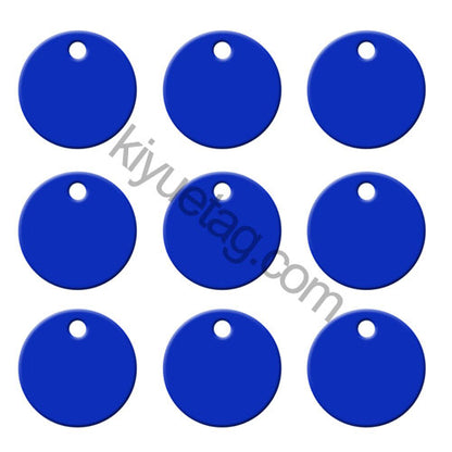 Wholesale 100 Pcs Aluminum Nameplate Tag Round Dog ID Tags Keychains Logo Personalized Pendant