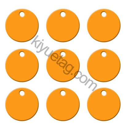 Wholesale 100 Pcs Aluminum Nameplate Tag Round Dog ID Tags Keychains Logo Personalized Pendant