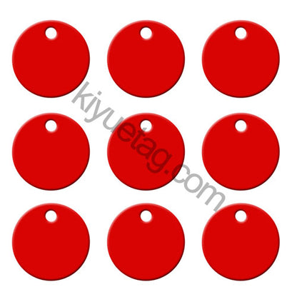Wholesale 100 Pcs Aluminum Nameplate Tag Round Dog ID Tags Keychains Logo Personalized Pendant