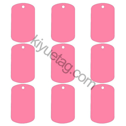 100Pcs/Set Military Dog Tags Aluminum Pendant