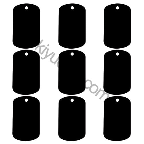 100Pcs/Set Military Dog Tags Aluminum Pendant