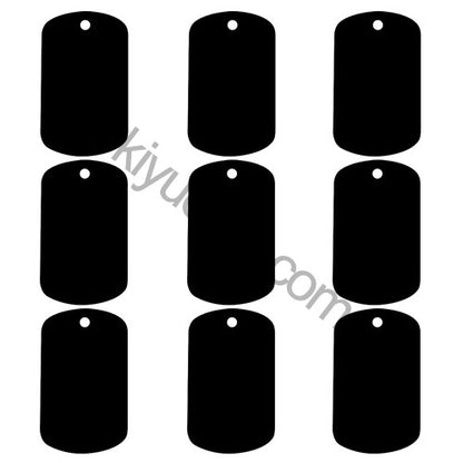 100Pcs/Set Military Dog Tags Aluminum Pendant