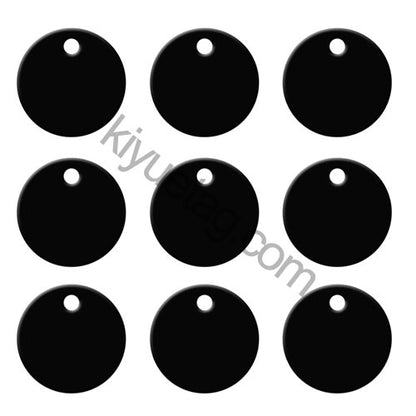 Wholesale 100 Pcs Aluminum Nameplate Tag Round Dog ID Tags Keychains Logo Personalized Pendant