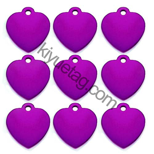 100Pcs/Set Love Dog ID Tags Aluminum Pendant