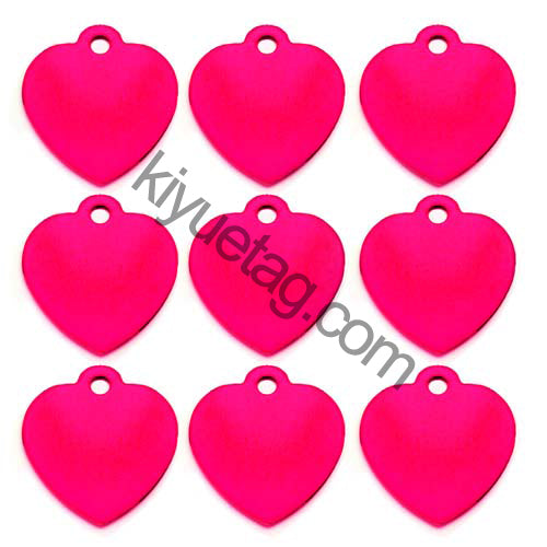 100Pcs/Set Love Dog ID Tags Aluminum Pendant