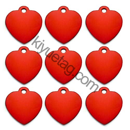 100Pcs/Set Love Dog ID Tags Aluminum Pendant