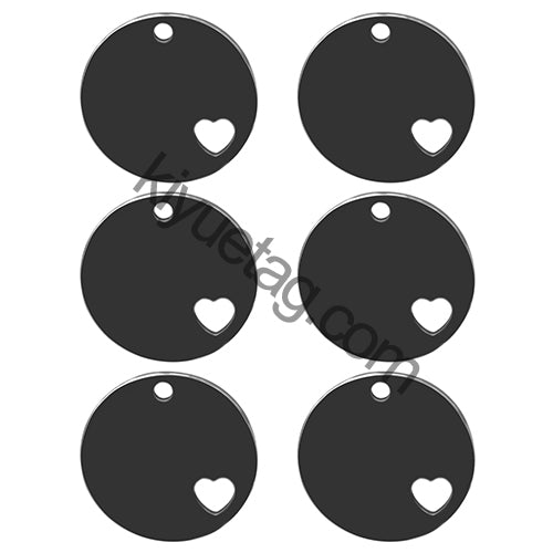 Wholesale 100Pcs Dog ID Tag Stainless Steel Blank Round Engraved Cat Name NO. Heart Accessories Cards Pendant Quality Necklace