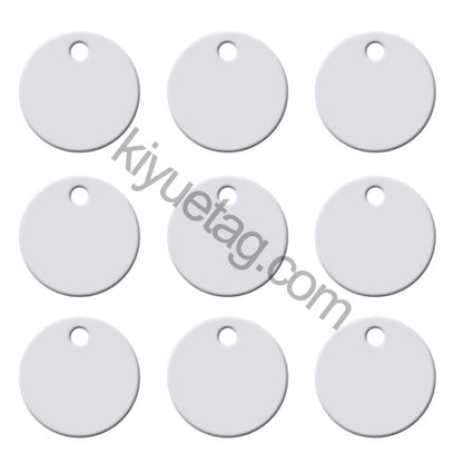 Wholesale 100 Pcs Aluminum Nameplate Tag Round Dog ID Tags Keychains Logo Personalized Pendant
