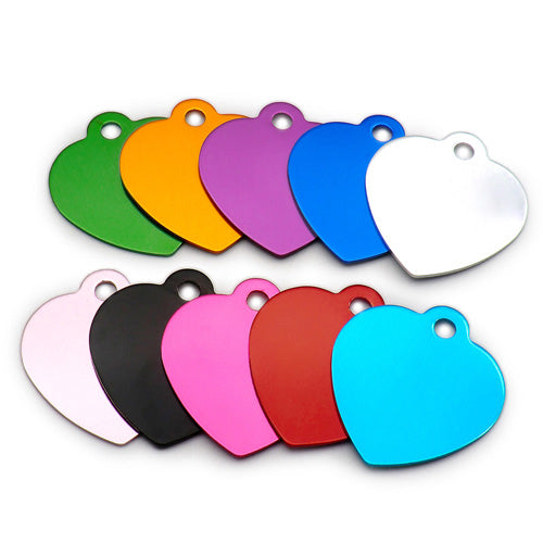 100Pcs/Set Love Dog ID Tags Aluminum Pendant