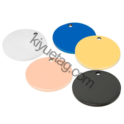 Engraved 100PCS Blank Stainless Steel Round ID Tag Pet Dog Metal Pendant Jewelry Necklace Nameplate Cat Accessoires