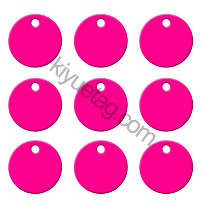 Wholesale 100 Pcs Aluminum Nameplate Tag Round Dog ID Tags Keychains Logo Personalized Pendant