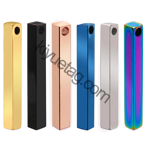 Wholesale 100Pcs Stainless Steel Pendant Necklace Dog Tag ID Jewelry Fashion Gift Charms Tag Keychains Key Ring Customize Name