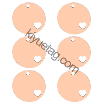 Wholesale 100Pcs Dog ID Tag Stainless Steel Blank Round Engraved Cat Name NO. Heart Accessories Cards Pendant Quality Necklace