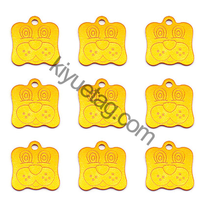 100Pcs/Set Dog Face Dog ID Tags Aluminum Pendant
