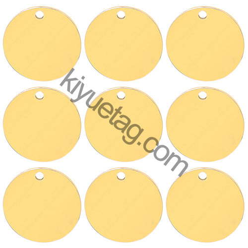 Engraved 100PCS Blank Stainless Steel Round ID Tag Pet Dog Metal Pendant Jewelry Necklace Nameplate Cat Accessoires