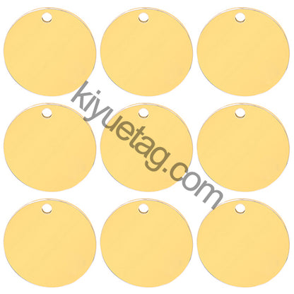 Engraved 100PCS Blank Stainless Steel Round ID Tag Pet Dog Metal Pendant Jewelry Necklace Nameplate Cat Accessoires