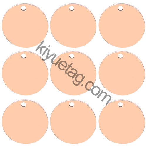 Engraved 100PCS Blank Stainless Steel Round ID Tag Pet Dog Metal Pendant Jewelry Necklace Nameplate Cat Accessoires