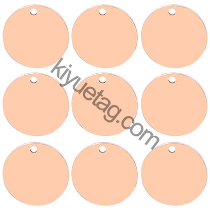 Engraved 100PCS Blank Stainless Steel Round ID Tag Pet Dog Metal Pendant Jewelry Necklace Nameplate Cat Accessoires