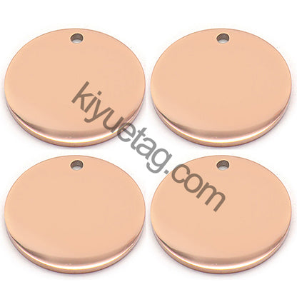 100pcs/Lot Stainless Steel  Dog Id Tag  Necklace Blank Round Plate Stamping Tags  Custom Logo Charms Pet  DIY Jewelry