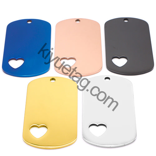 Wholesale 100pcs Military Army Tactical Engraving Name Dog ID Tags Cards Pendant Man Necklace Stainless Steel Fashion Keychain