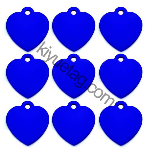 100Pcs/Set Love Dog ID Tags Aluminum Pendant