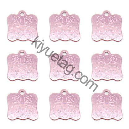 100Pcs/Set Dog Face Dog ID Tags Aluminum Pendant