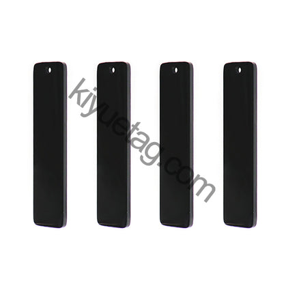 50PCS Engravable Flat Rectangular Stainless Steel Pendant Anti-Lost Key Ring Pendant Pet Dog Tag Accessories