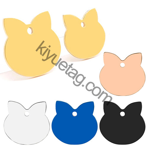 Wholesale 100pcs Personalized Dog Tag Pet ID Name Blank Customized Cat Puppy  Stainless Steel Collar Pet Accessorie Dropshipping