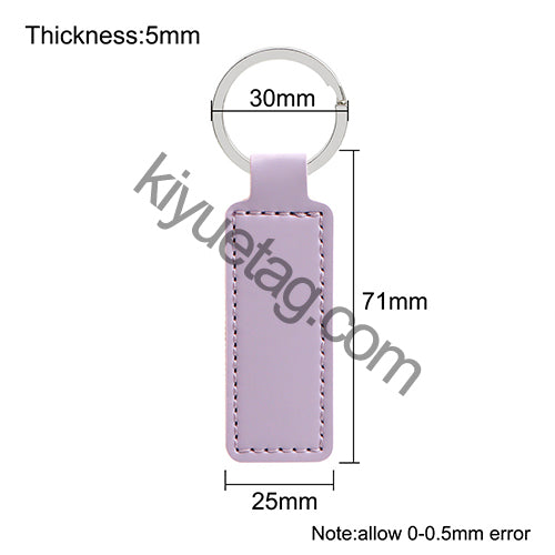 Wholesale 100/50Pcs Bright PU Leather Keychain Dog ID Tags NamePlate Car Gift Pendant PU Key Chain