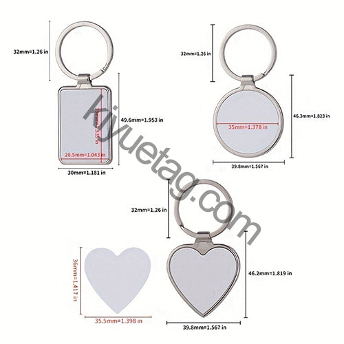 Wholesale 100 50 20PCS Sublimation Blanks Tag Metal Heart DIY Dog Tag For Christmas Keychain