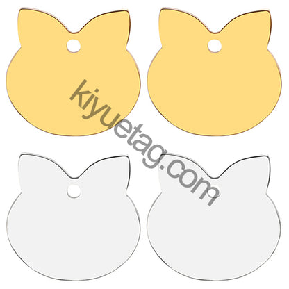 Wholesale 100pcs Personalized Dog Tag Pet ID Name Blank Customized Cat Puppy  Stainless Steel Collar Pet Accessorie Dropshipping