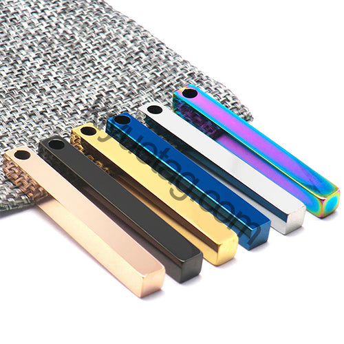 Wholesale 100Pcs Stainless Steel Pendant Necklace Dog Tag ID Jewelry Fashion Gift Charms Tag Keychains Key Ring Customize Name