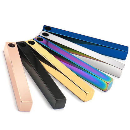 Wholesale 100Pcs Stainless Steel Pendant Necklace Dog Tag ID Jewelry Fashion Gift Charms Tag Keychains Key Ring Customize Name