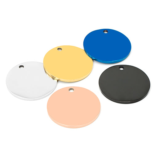 Engraved 100PCS Blank Stainless Steel Round ID Tag Pet Dog Metal Pendant Jewelry Necklace Nameplate Cat Accessoires