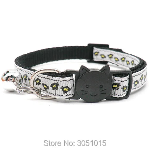 Wholesale 24PCS Fashion Print Ghost dog collar chain plate Pet cat collar festival decoration Anti-lost For Puppy Pet supplies