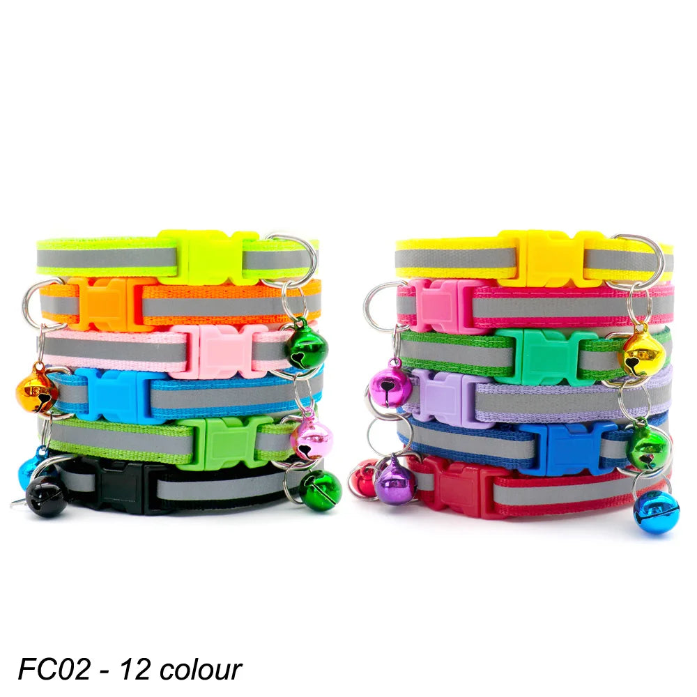 Wholesale 100Pcs Dog Collar With Bell For Dog Adjustable Pet Product Accessories Buckles Cat ID Tag Bow Ties Rabbit Neckties