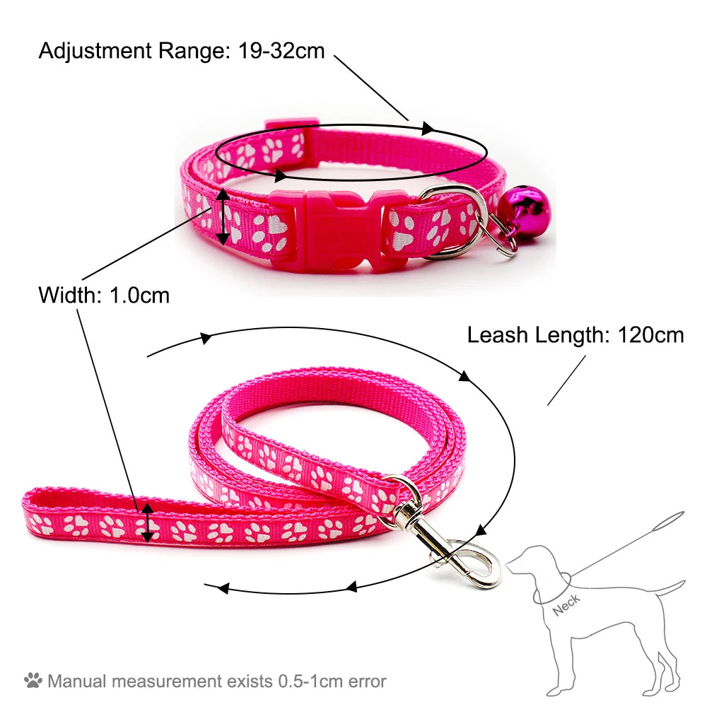 24Sets Dog Cat Leash Adjustable Leashes Collar Puppy Outdoor Walking Chihuahua Terier Schnauzer Outdoor Traction Rope General