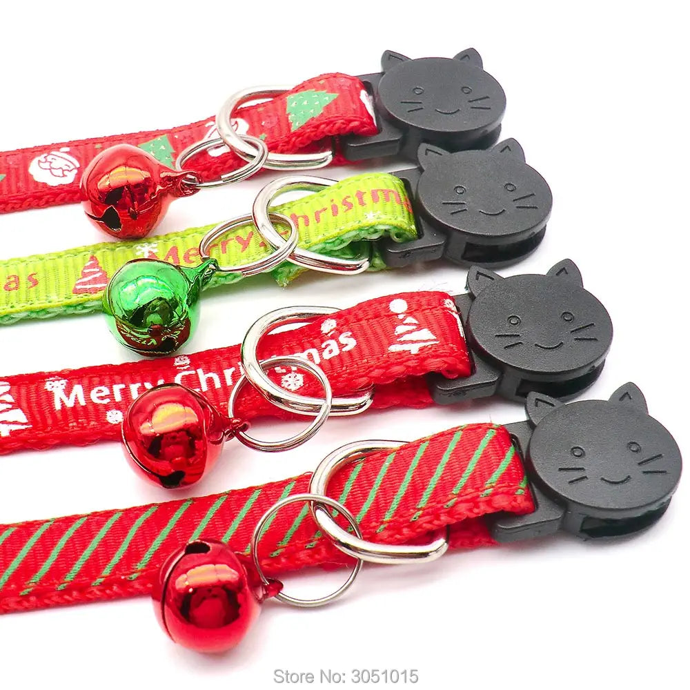 wholesale 100pcs dog christmas collar Cat Face personalise Neck Strap Dog id Lovely Pet Supplies Accessories christmas present