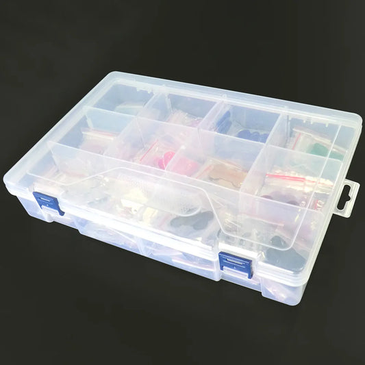 Plastic Storage Box For Dog Tag Name plate Box Compartment Adjustable Container for Dog Pet ID Tag jewelry rectangle Box Case