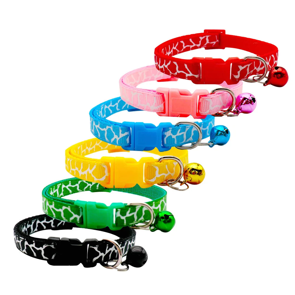 Wholesale 24Pcs Cute Dog Collar With Bell Pendant Adjustable Kitten Collars Puppy Chihuahua Raabit Necklace Pets Accessorie