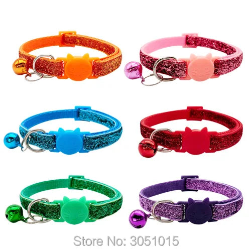 Wholesale 24 Pcs Delicate Adjustable Pet Dog Collar For Puppy Kitten Neck Strap with Bell Cat Face Button Collars For Dog