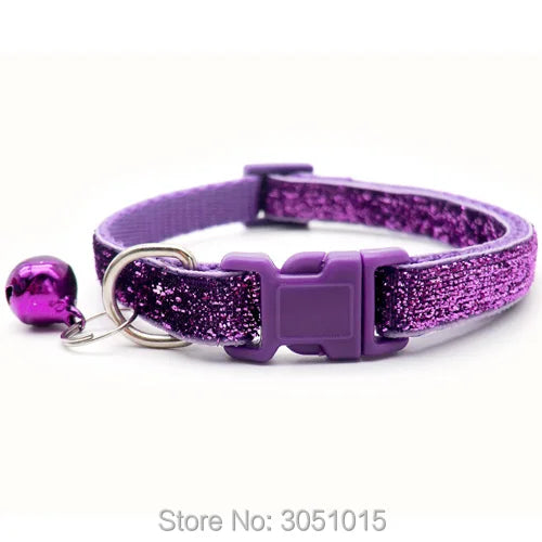 wholesale 100Pcs Adjustable Dog Collars Pet Collars With Bells Charm Necklace Collar For Little Dogs Cat Collars Pet Supplies